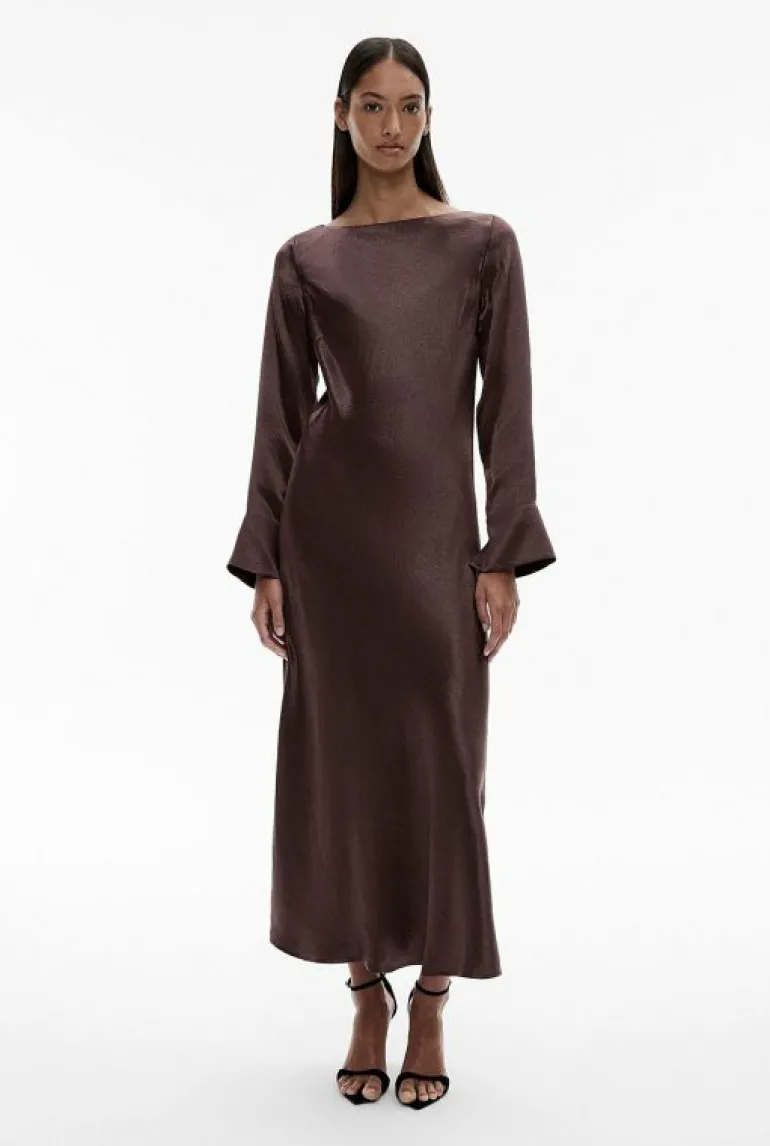Sale | Dresses^Witchery Acetate Long Sleeve Midi Dress Black