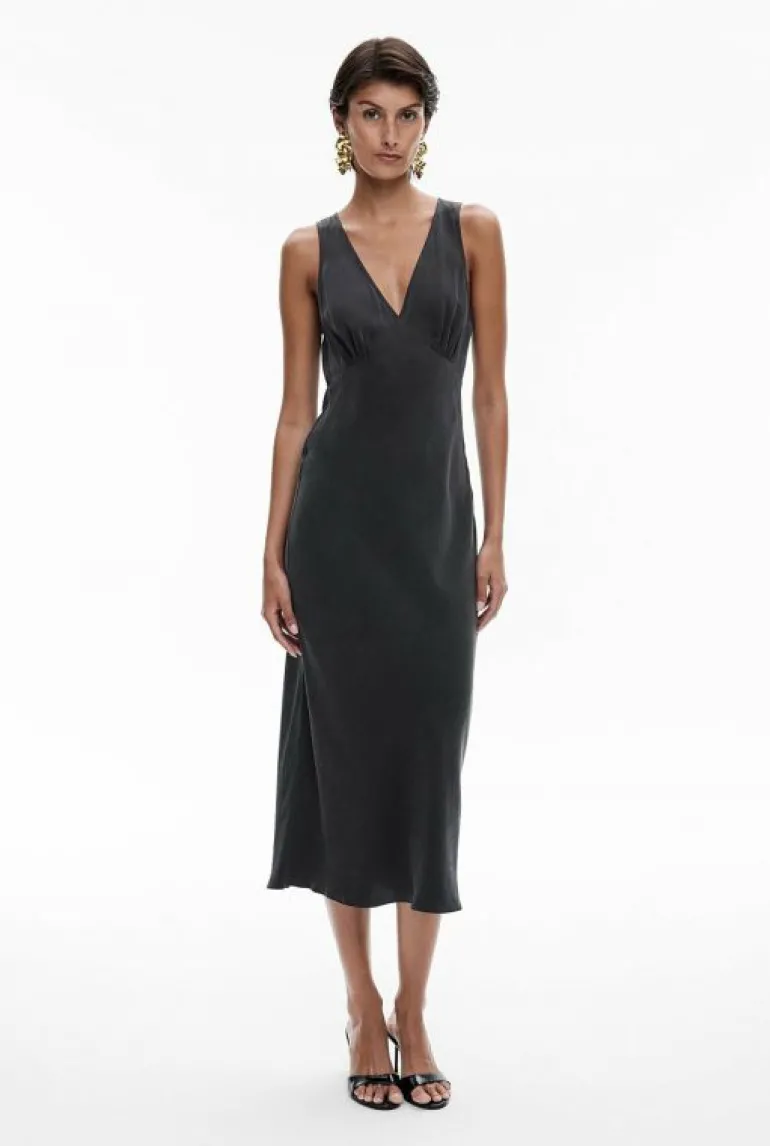 Dresses^Witchery Bias V Neck Dress Black