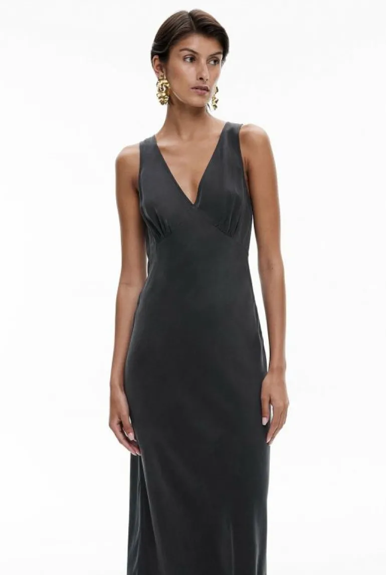 Dresses^Witchery Bias V Neck Dress Black