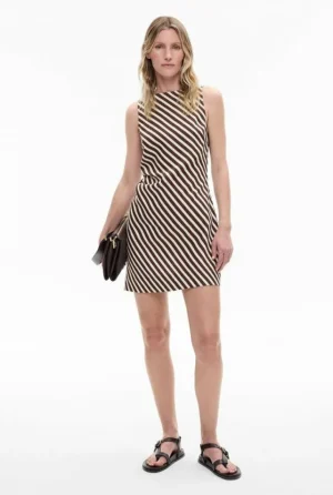 Sale | Dresses^Witchery Boat Neck Mini Dress ChocolateStripe