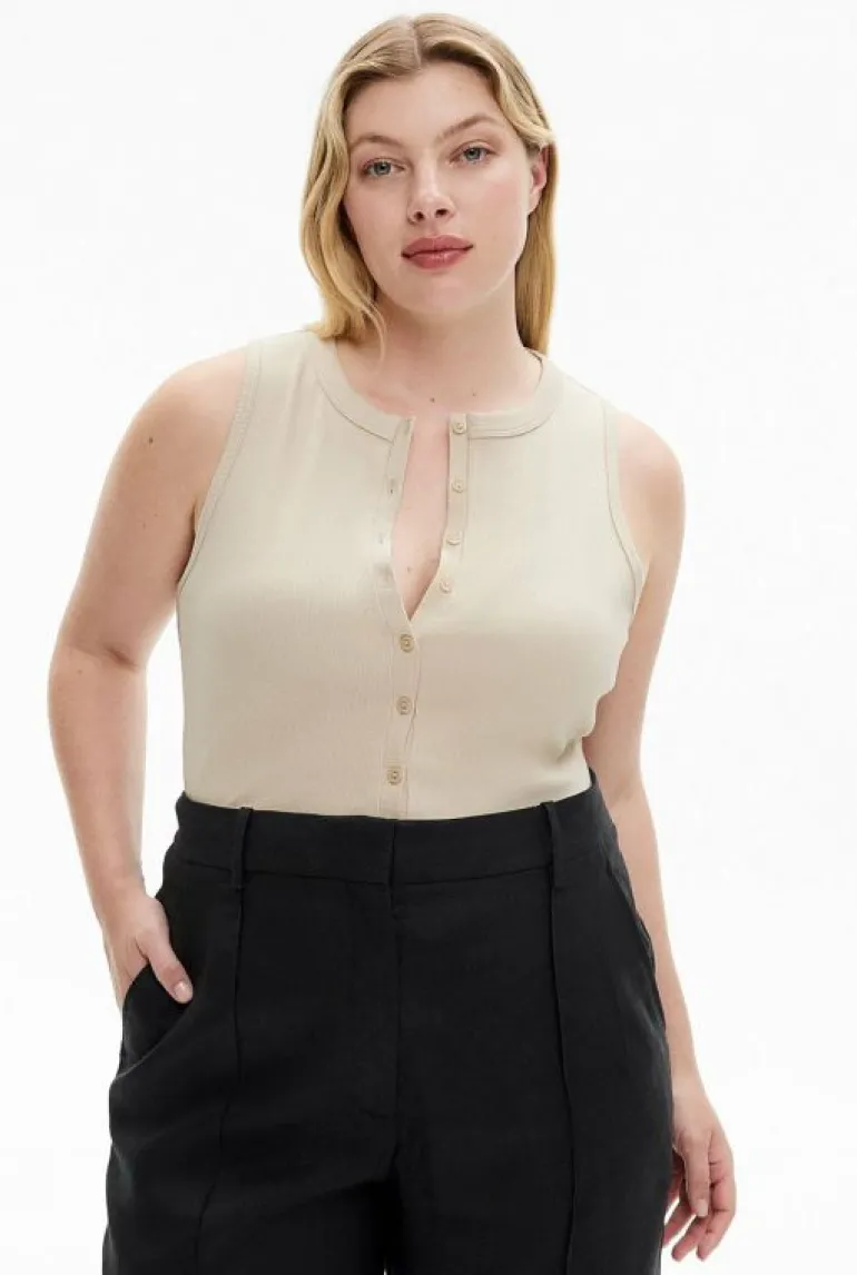 Tops & T Shirts^Witchery Button Through Tank Black