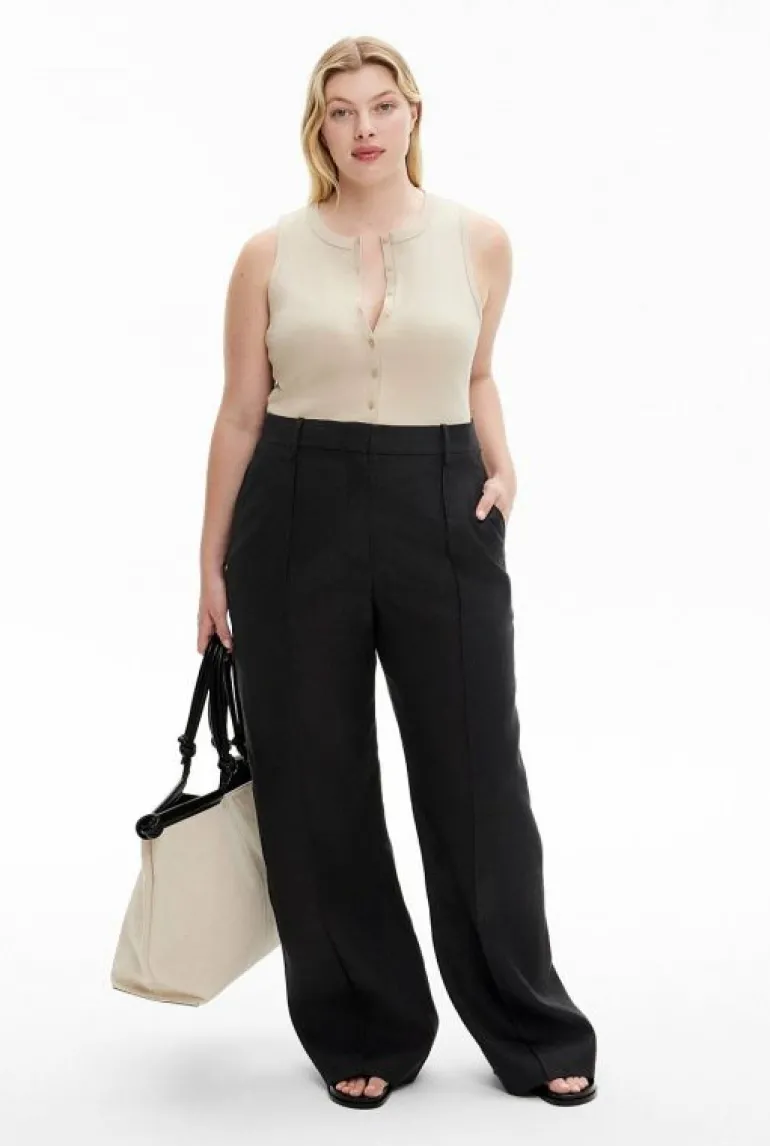 Tops & T Shirts^Witchery Button Through Tank Black