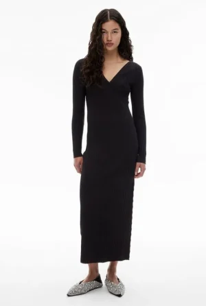 Sale | Dresses^Witchery Chevron Stripe Knit Dress Black