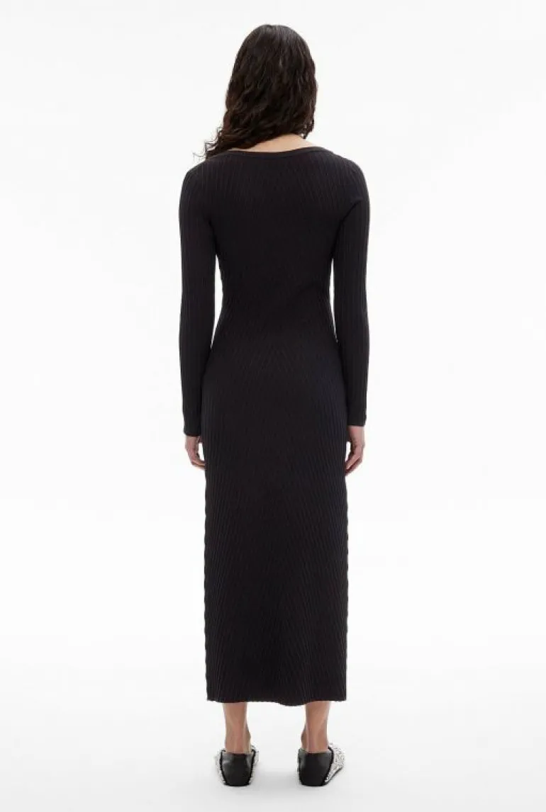 Sale | Dresses^Witchery Chevron Stripe Knit Dress Black