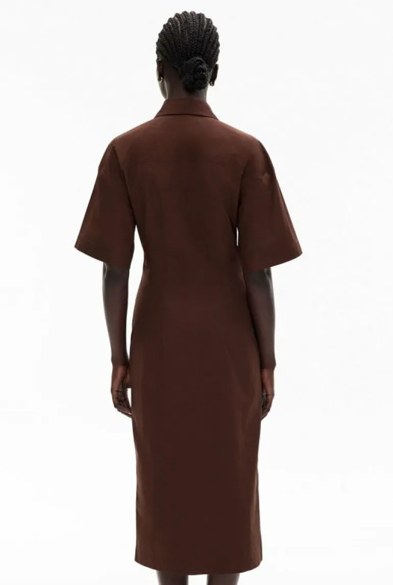 Dresses^Witchery Cinched Midi Dress ReefBrown