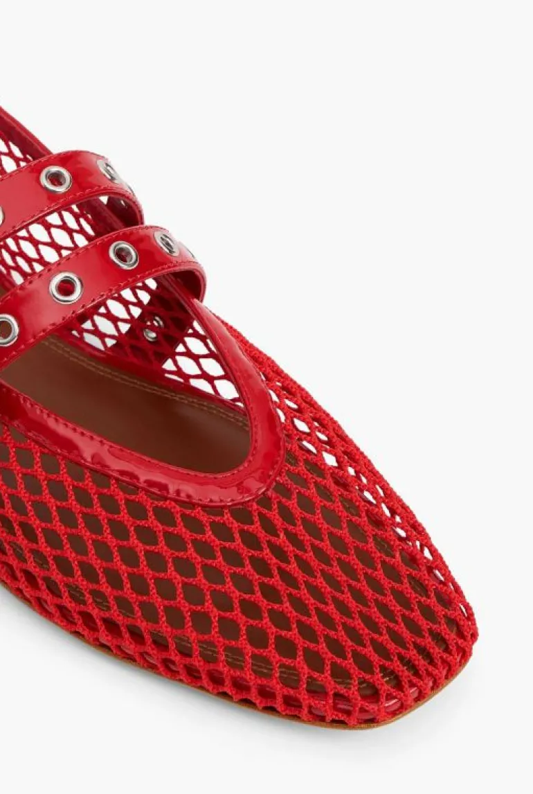 Flats^Witchery Cleo Mesh Flat FlameRed