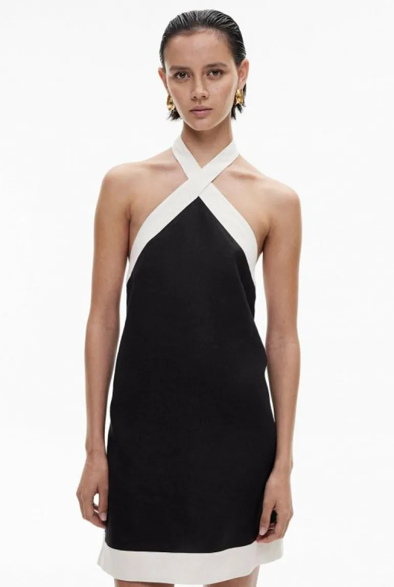 Sale | Dresses^Witchery Contrast Halter Mini Dress Black