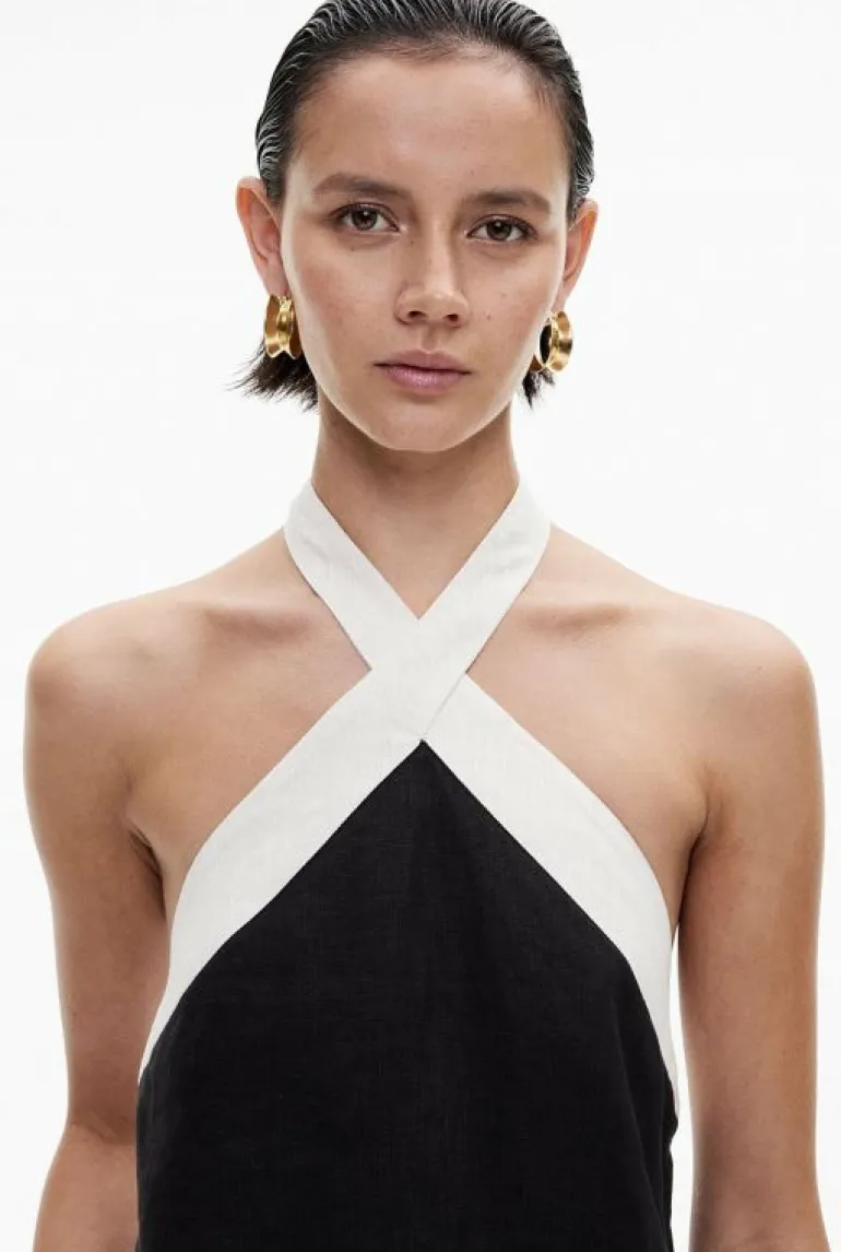 Sale | Dresses^Witchery Contrast Halter Mini Dress Black