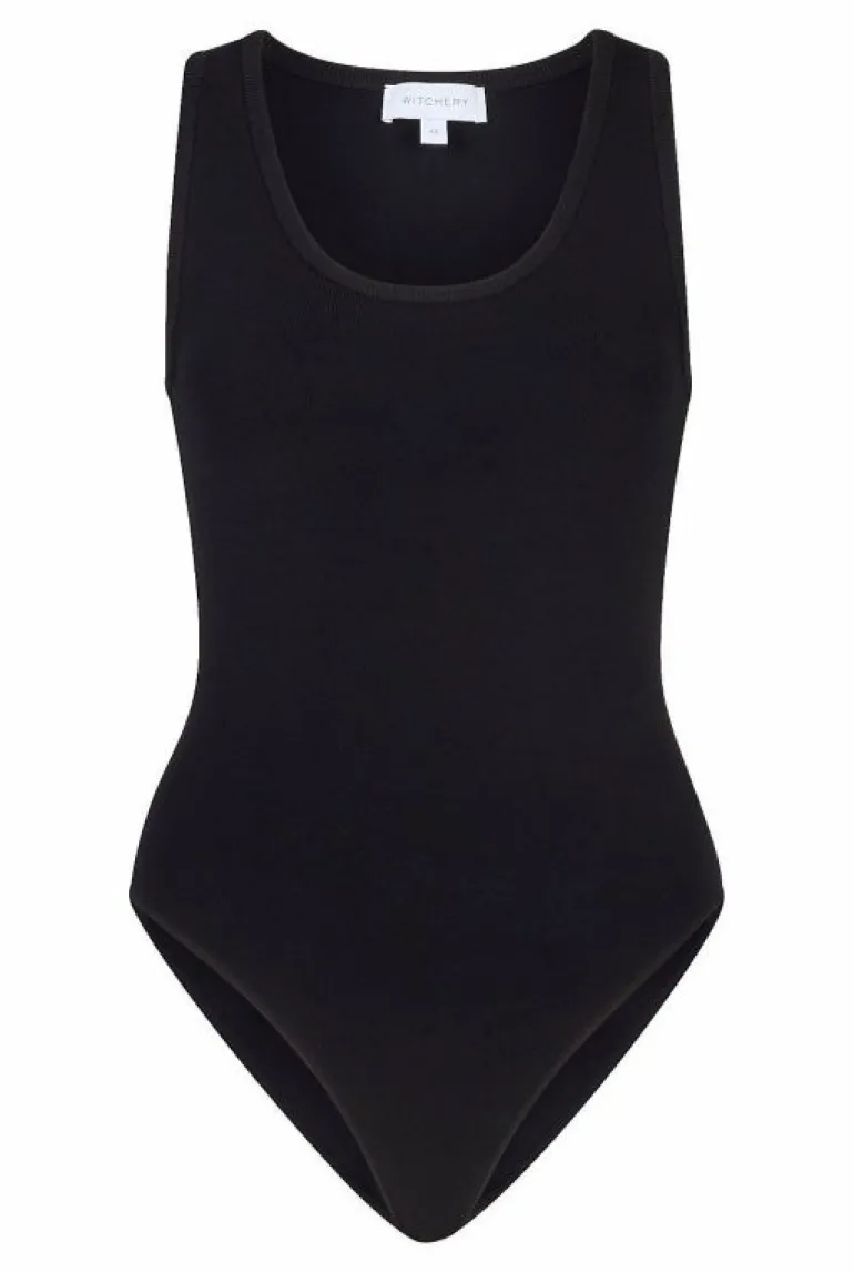 Sale | Tops & T Shirts^Witchery Crepe Knit Bodysuit Black