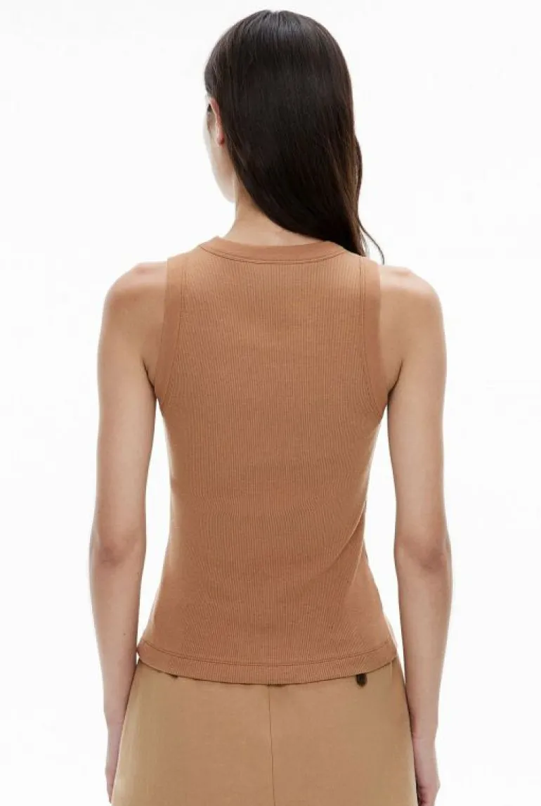 Tops & T Shirts^Witchery Crew Rib Tank StoneMelange