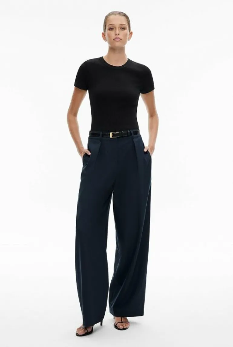 Tops & T Shirts^Witchery Crew Rib T-Shirt Black