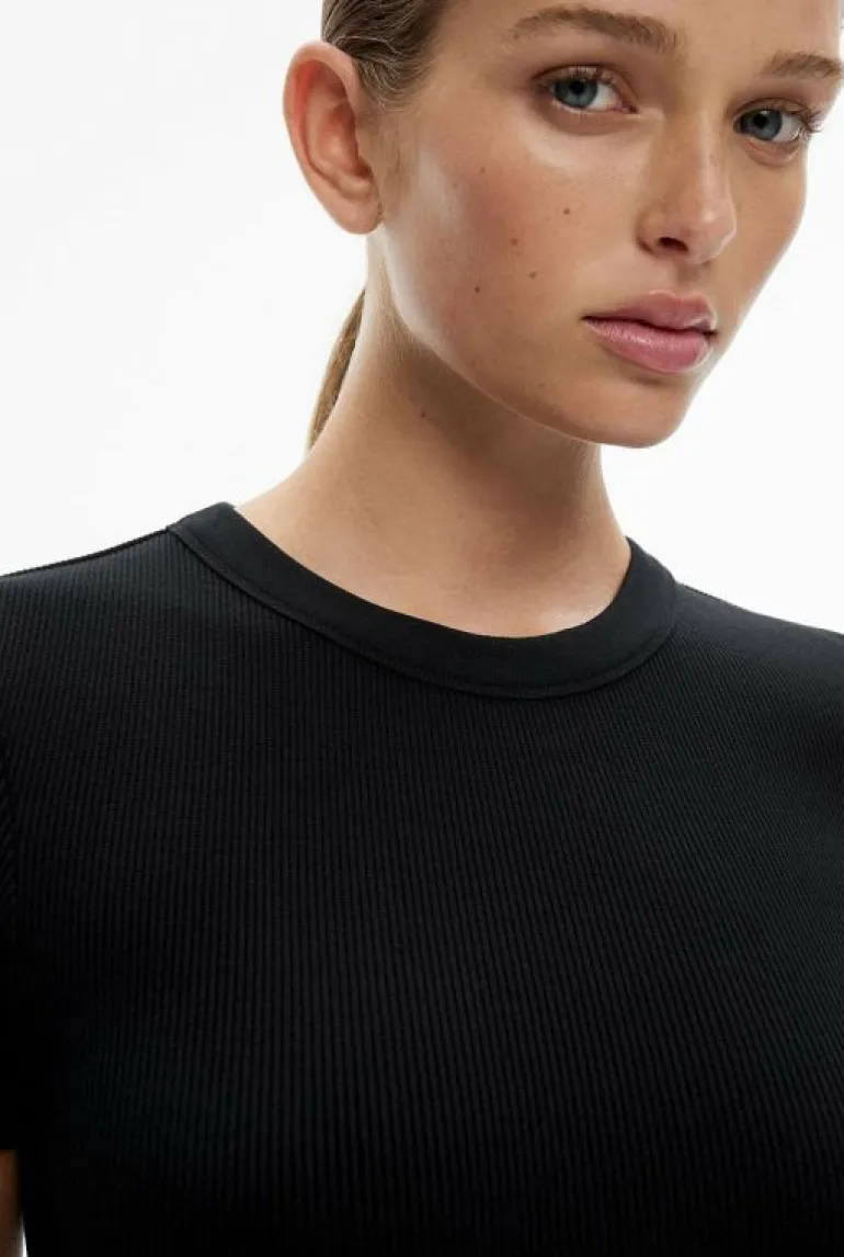 Tops & T Shirts^Witchery Crew Rib T-Shirt Black