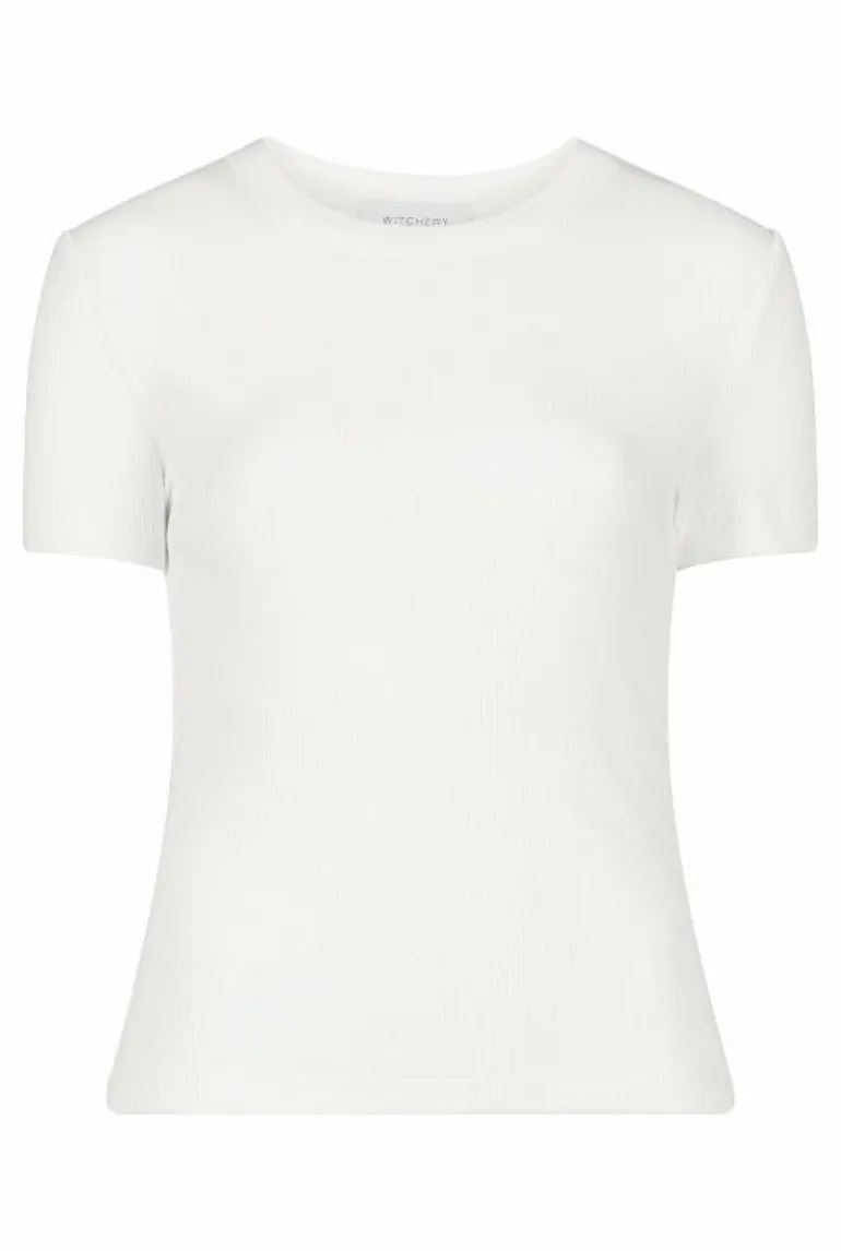 Tops & T Shirts^Witchery Crew Rib T-Shirt Black