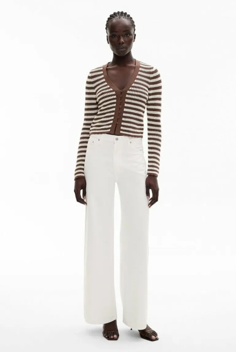 Tops & T Shirts | Knitwear^Witchery Crochet Cardigan ChocolateStripe