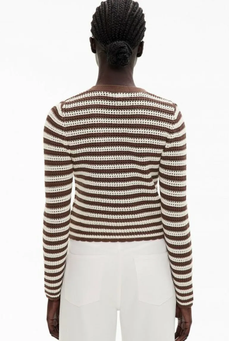 Tops & T Shirts | Knitwear^Witchery Crochet Cardigan ChocolateStripe