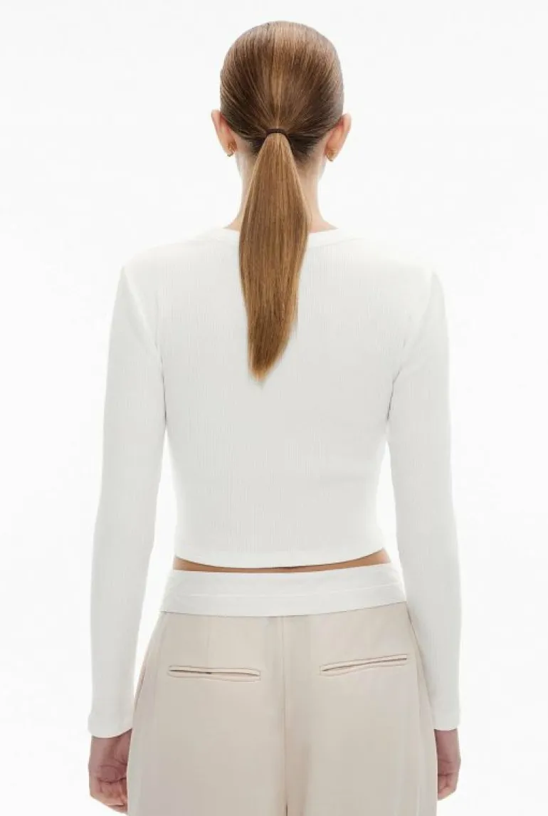 Sale | Tops & T Shirts^Witchery Crop Crew Rib Top FreshWhite