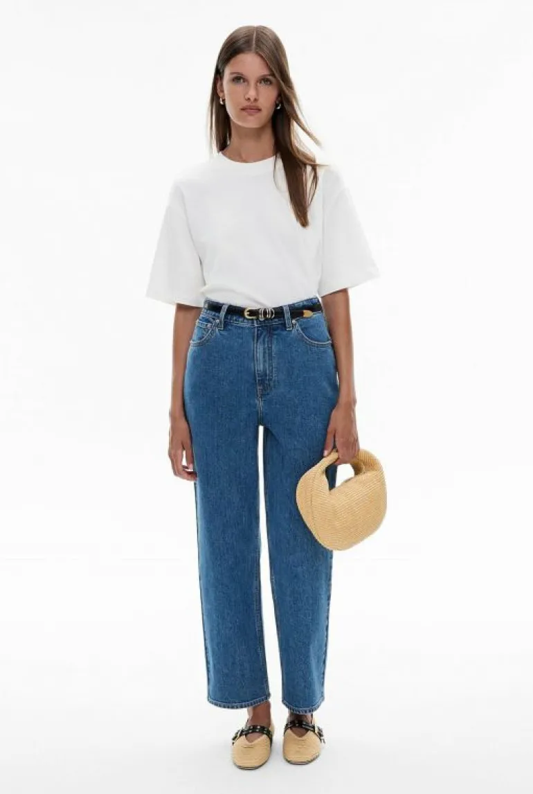 Denim & Jeans^Witchery Crop Straight Jean VintageWashDenim
