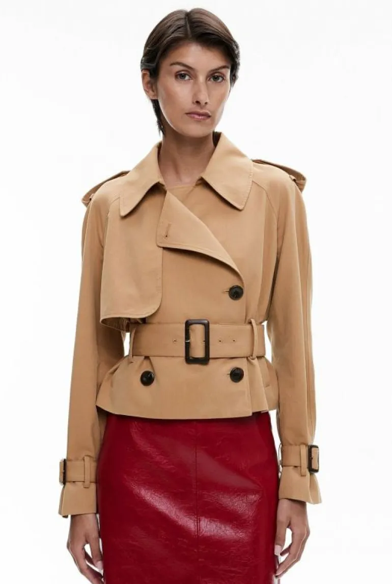 Jackets & Coats^Witchery Cropped Trench Black