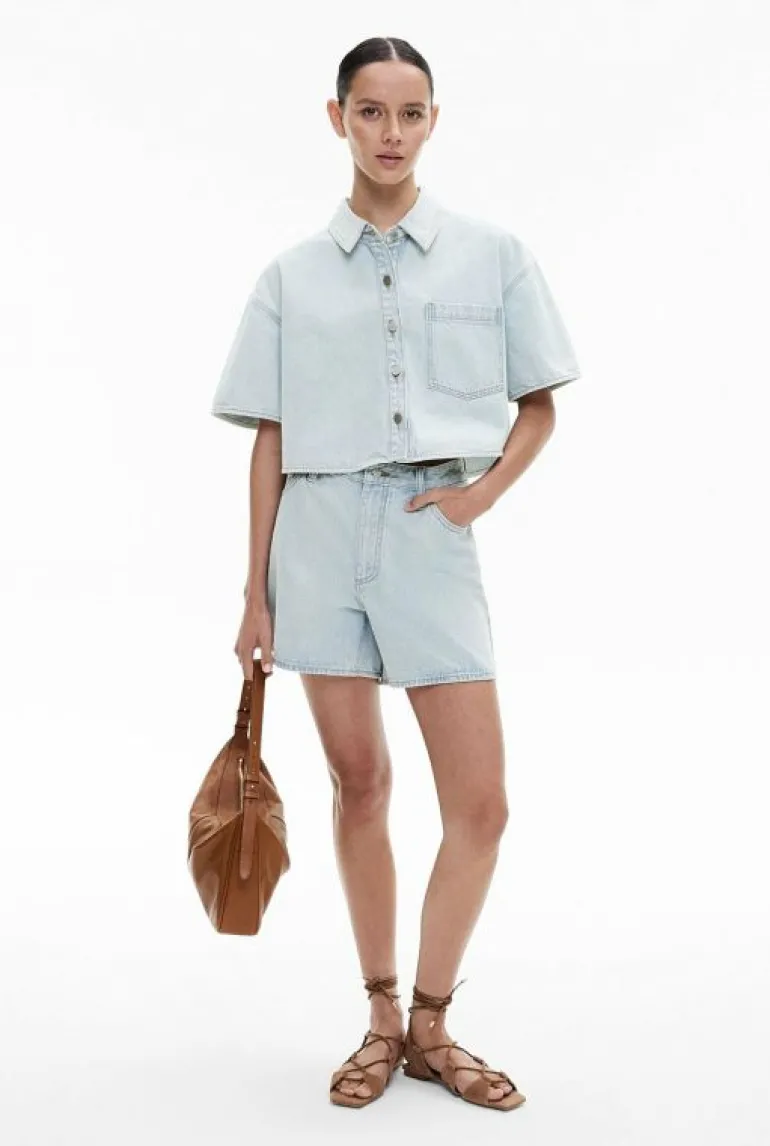 Sale | Shirts^Witchery Denim Crop Shirt WashedDenim