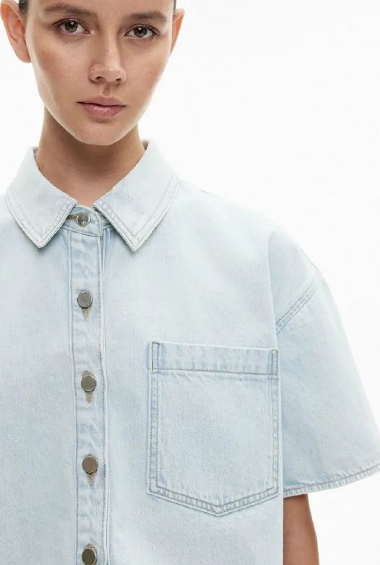 Sale | Shirts^Witchery Denim Crop Shirt WashedDenim
