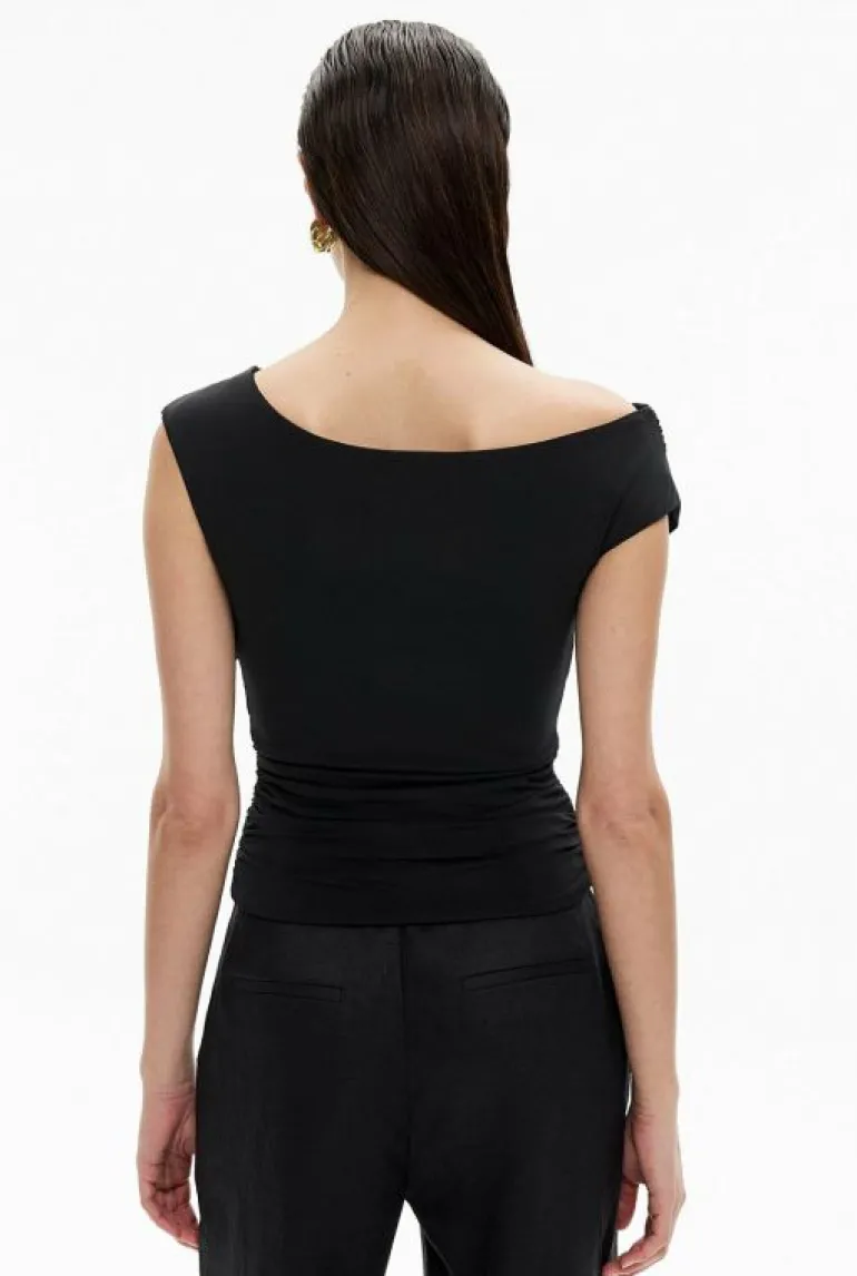 Tops & T Shirts^Witchery Drape Asymmetric Top Black