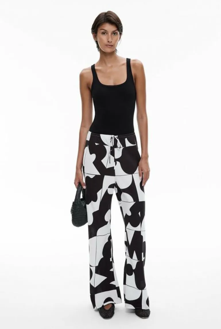 Pants^Witchery Elastic Pull On Pant GeoTileBlack
