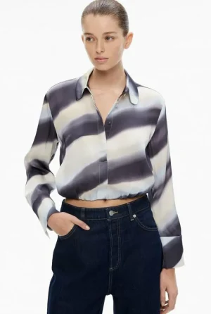 Sale | Shirts^Witchery Elasticated Crop Shirt EclipseBlue