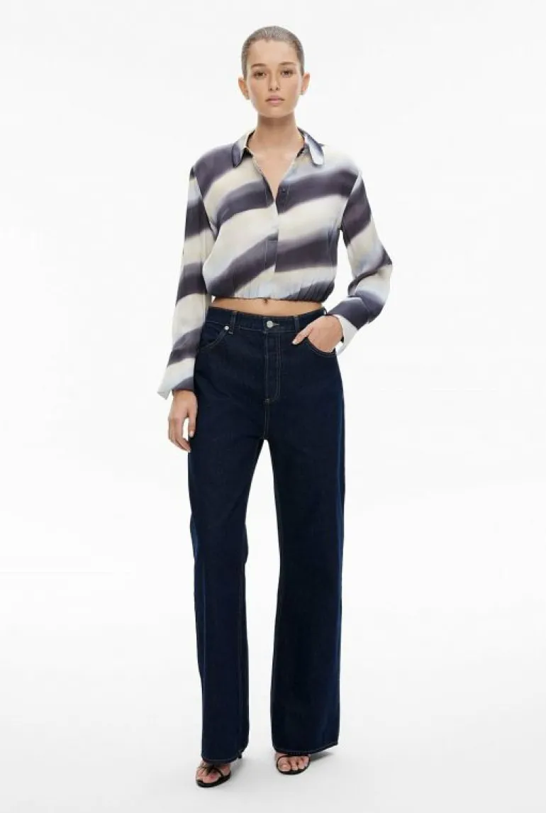 Sale | Shirts^Witchery Elasticated Crop Shirt EclipseBlue