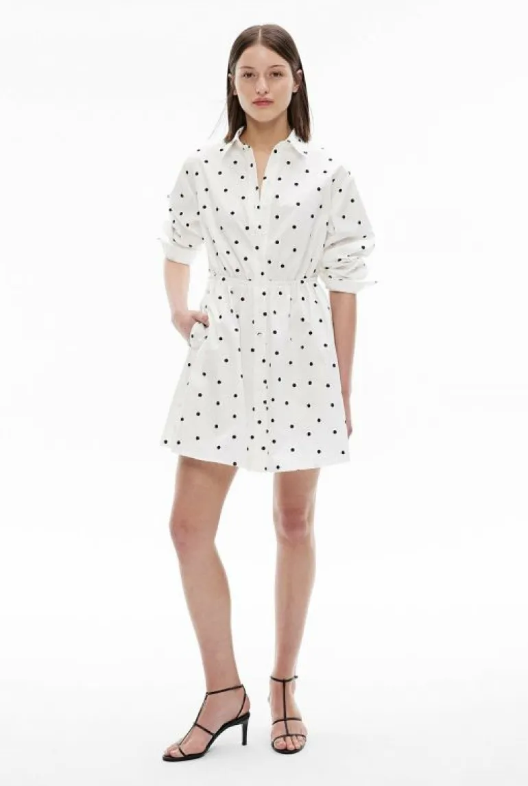 Sale | Dresses^Witchery Embroidered Spot Mini Shirt Dress White