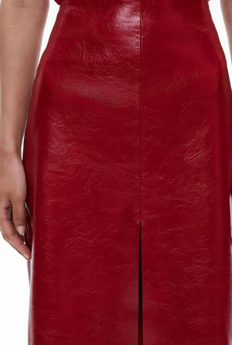 Skirts^Witchery Front Split Midi Skirt Ruby