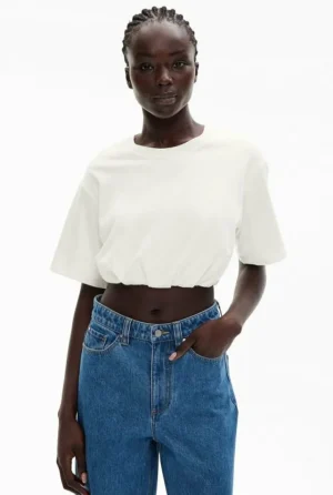 Tops & T Shirts^Witchery Gather Crop Tee FreshWhite