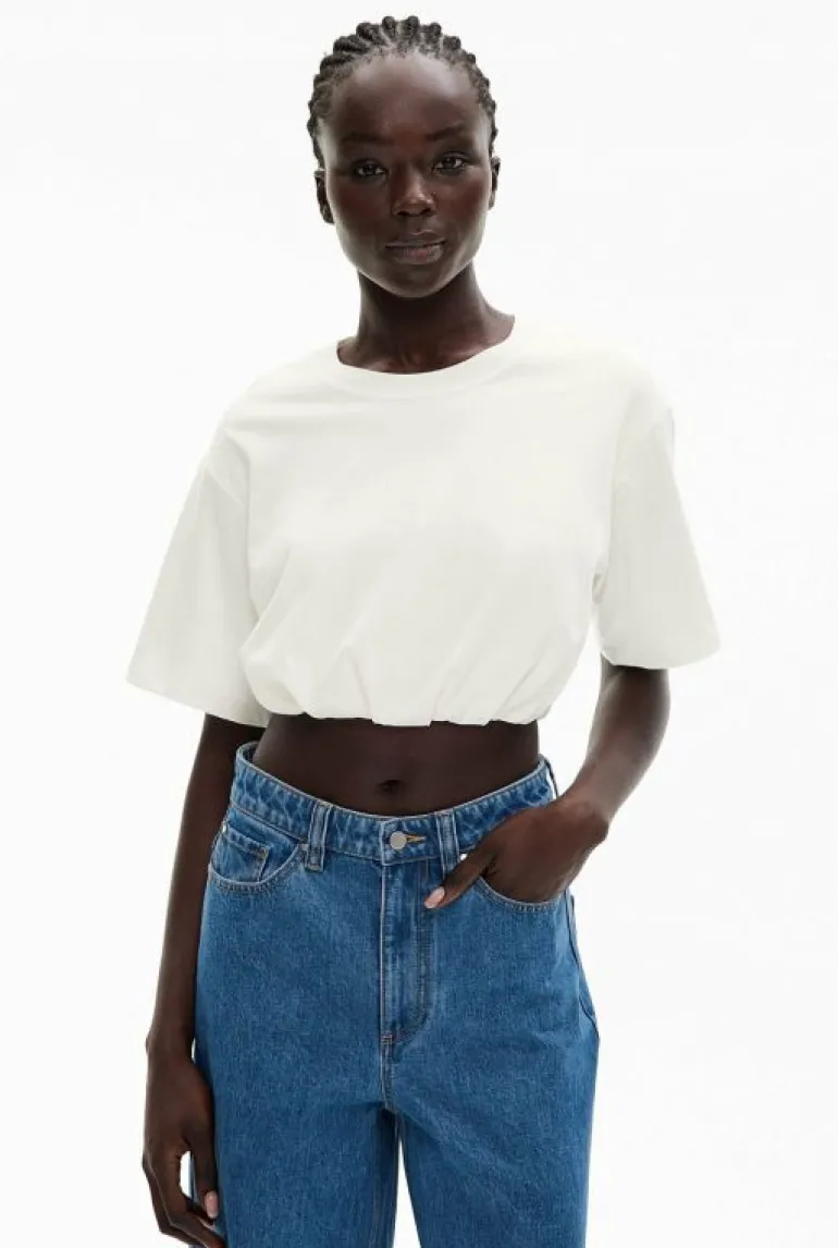 Tops & T Shirts^Witchery Gather Crop Tee FreshWhite