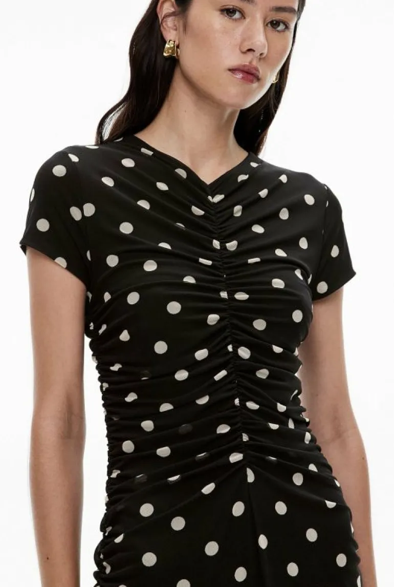 Dresses^Witchery Gather Mesh Dress MultiSpot