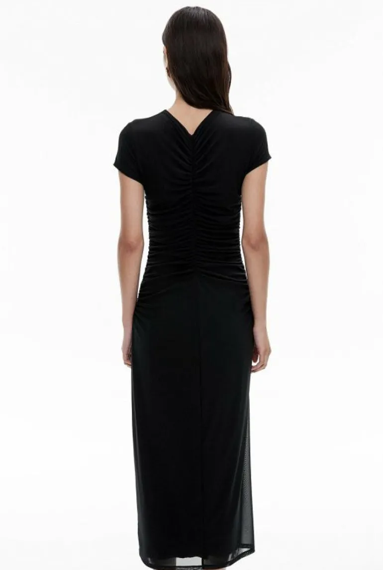 Dresses^Witchery Gather Mesh Dress Black