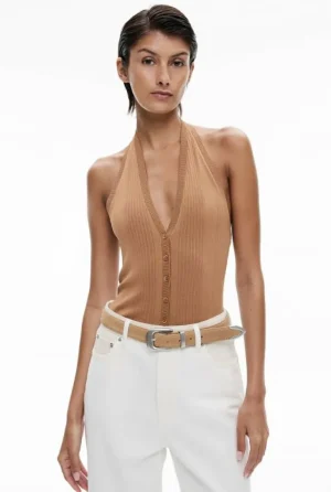 Tops & T Shirts | Knitwear^Witchery Halter Button Knit Black