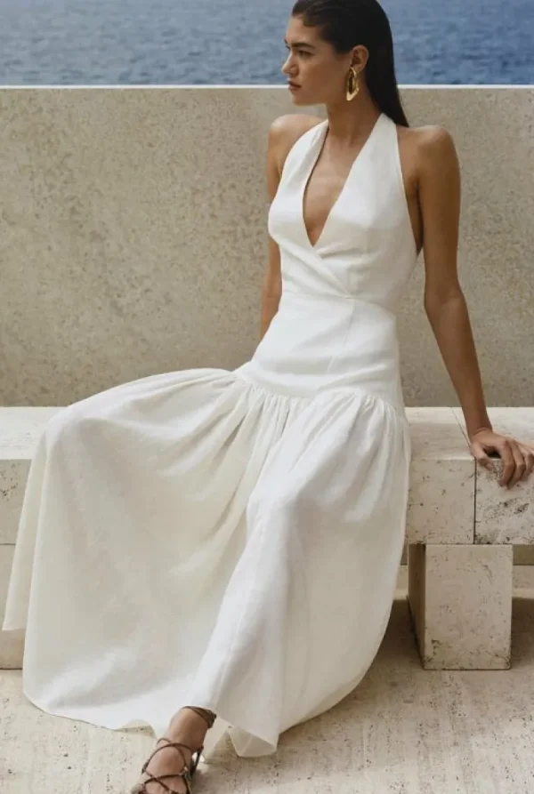Dresses^Witchery Halter Drop Waist Dress FreshWhite