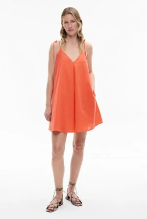Sale | Dresses^Witchery Invert Pleat Mini Dress Tangerine
