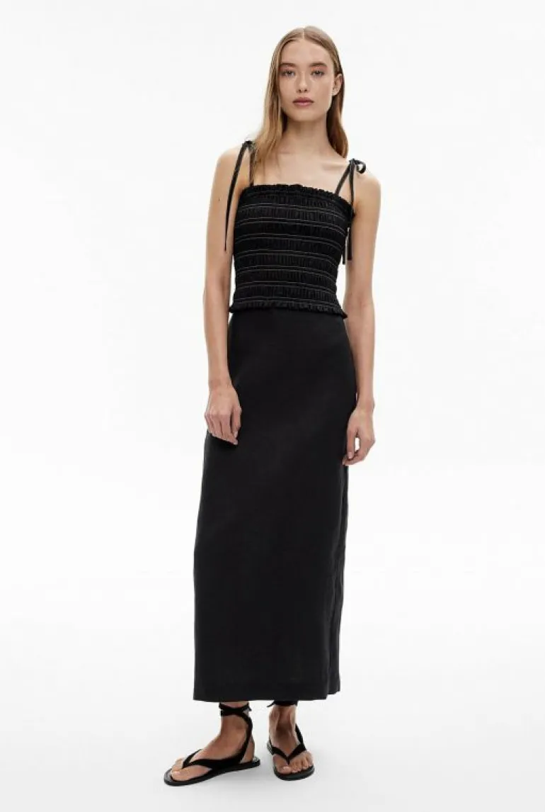 Skirts^Witchery Linen Column Skirt StoneYd