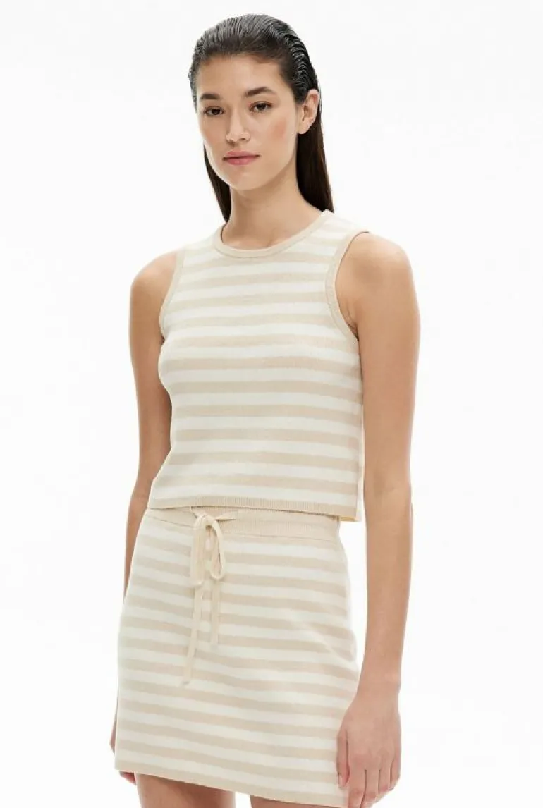 Knitwear^Witchery Linen Crew Knit Tank NaturalStripe