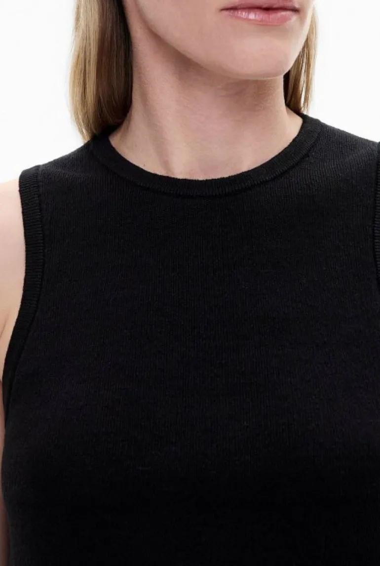 Tops & T Shirts | Knitwear^Witchery Linen Crew Knit Tank Black