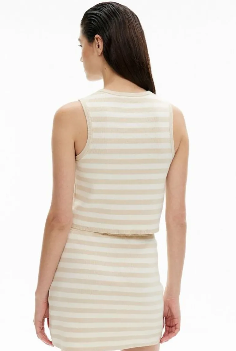 Knitwear^Witchery Linen Crew Knit Tank NaturalStripe