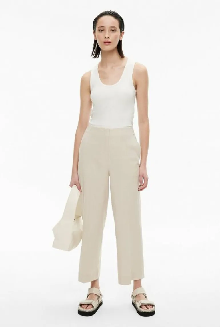Pants^Witchery Linen Crop Pant Flax