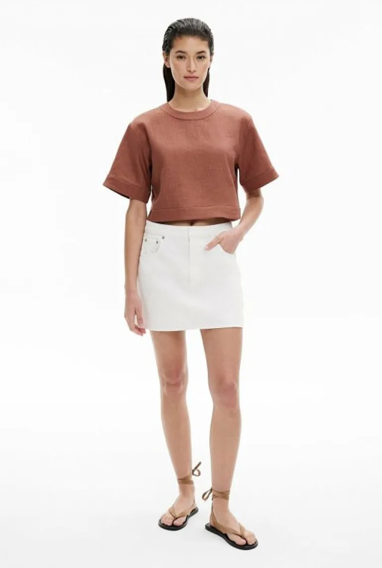 Shirts^Witchery Linen Crop Popover Black