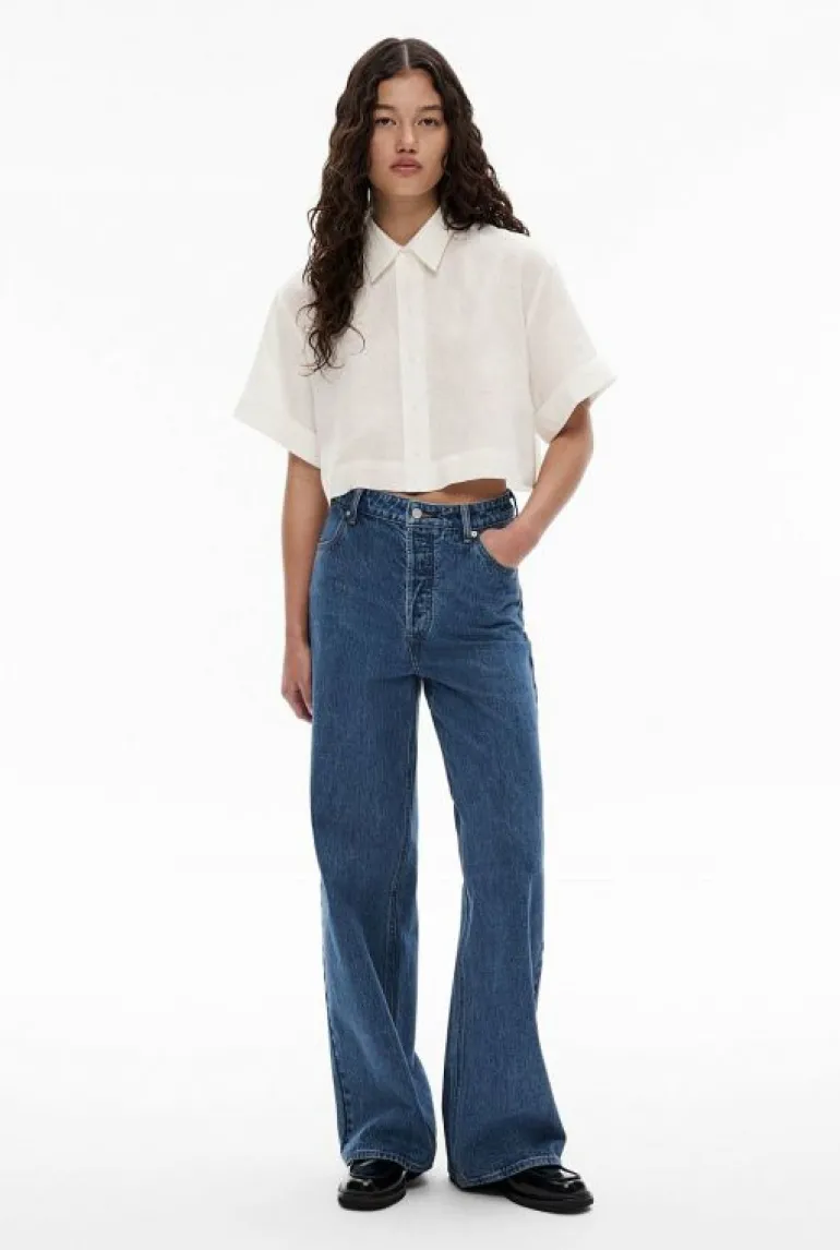 Shirts^Witchery Linen Crop Shirt FreshWhite