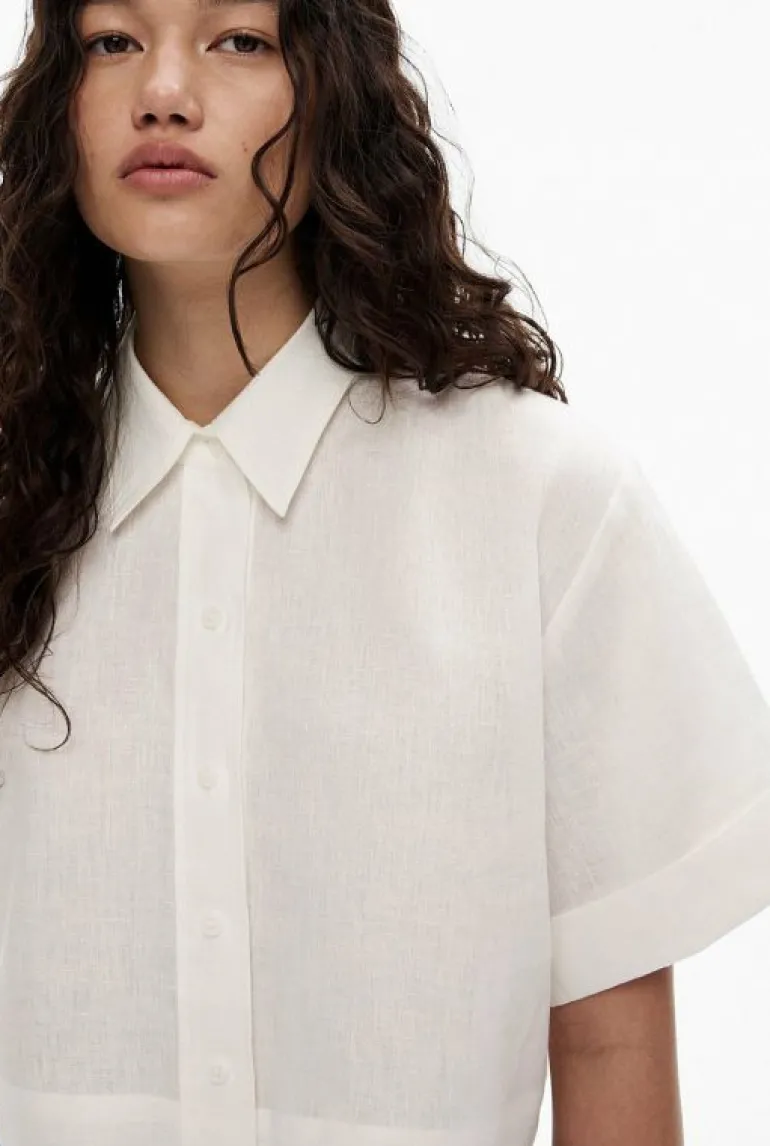Shirts^Witchery Linen Crop Shirt FreshWhite