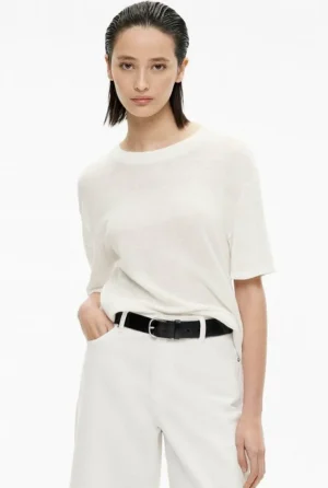 Tops & T Shirts | Knitwear^Witchery Linen Knit Tee FreshWhite