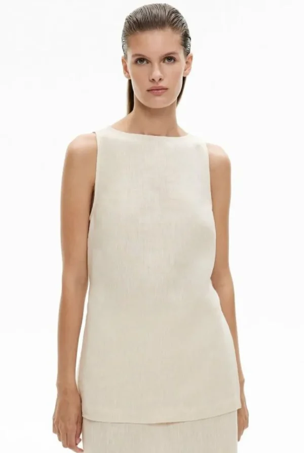 Shirts^Witchery Linen Longline Top Nutmeg
