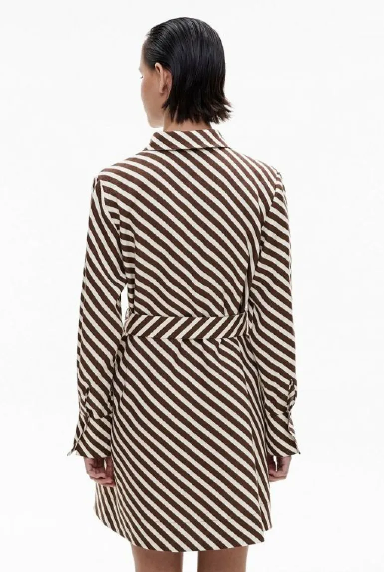 Sale | Dresses^Witchery Linen Mini Shirt Dress ChocolateStripe