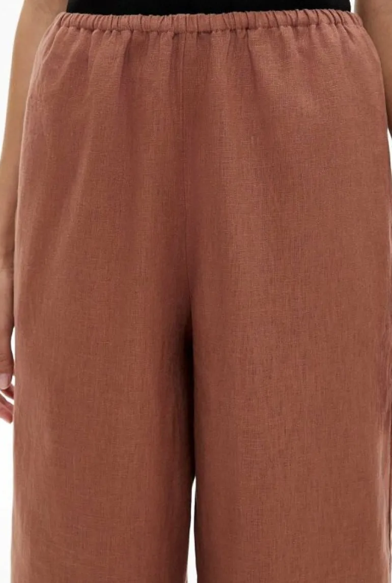 Pants^Witchery Linen Pull On Pant Black