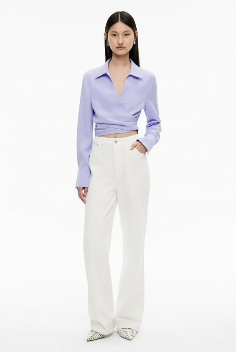 Sale | Shirts^Witchery Long Sleeve Tie Crop Shirt Black